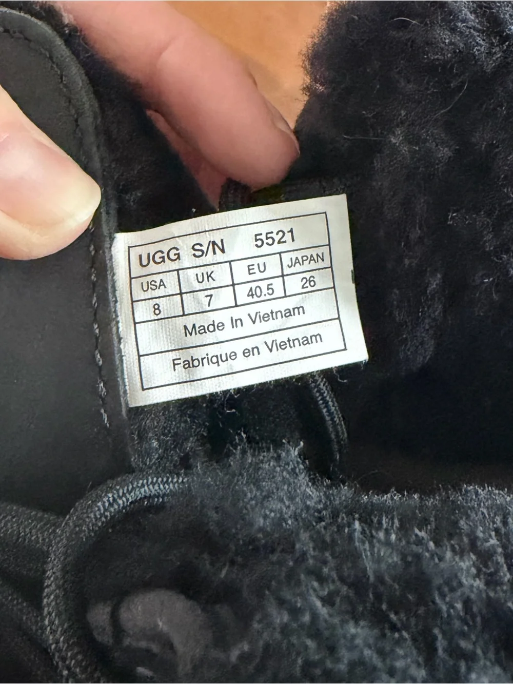 UGG Adirondack Black Shearling-Lined Lace-Up Boots